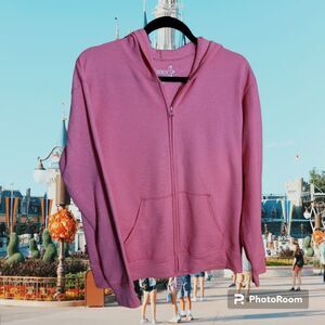 Believe in the Magic Hanes Pink Zip Up Women's Size M -‎ Custom